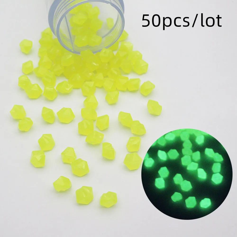 Glowing pebbles for aquarium decoration