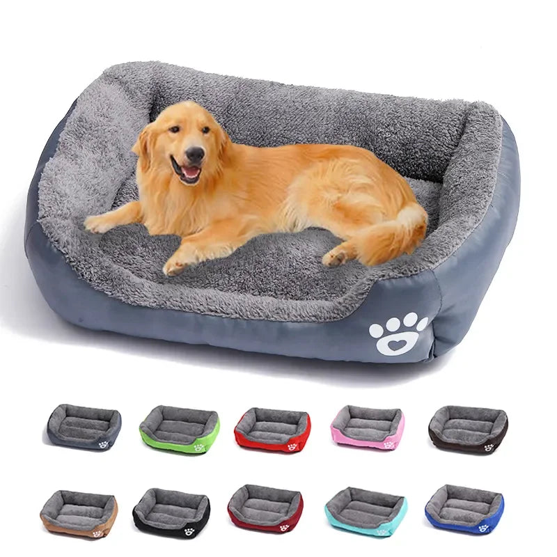 Large Pet Bed Square Plush