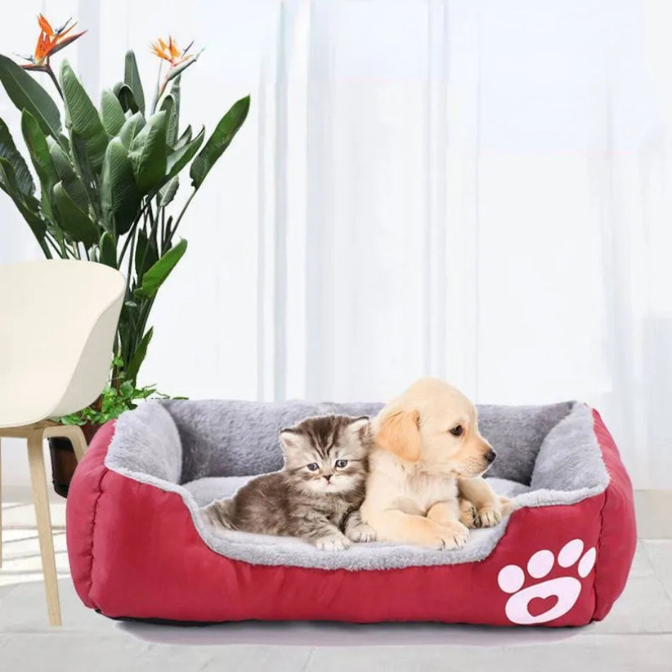 Large Pet Bed Square Plush