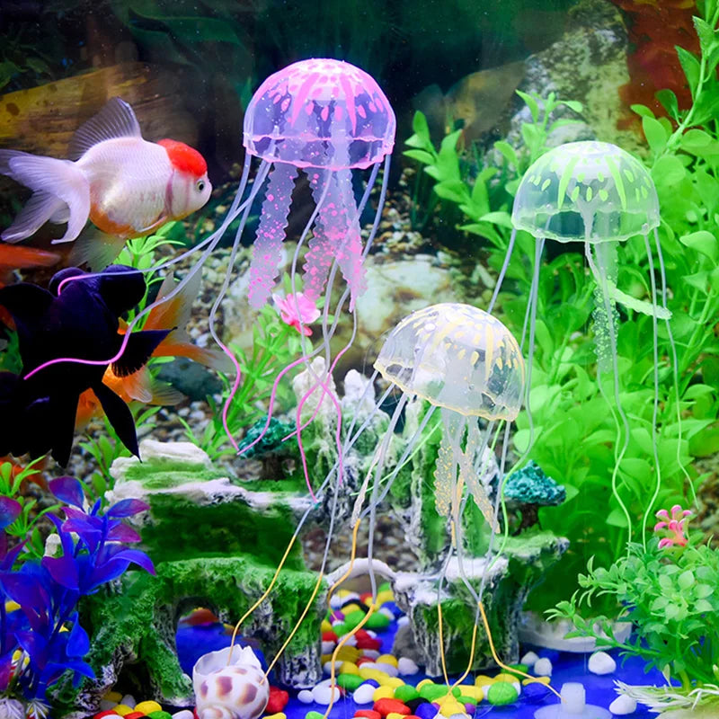 Glowing Jellyfish Aquarium Decorations