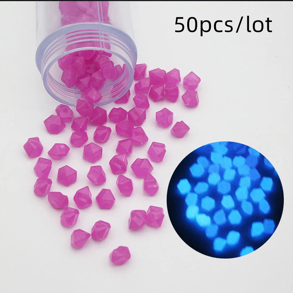 Glowing pebbles for aquarium decoration