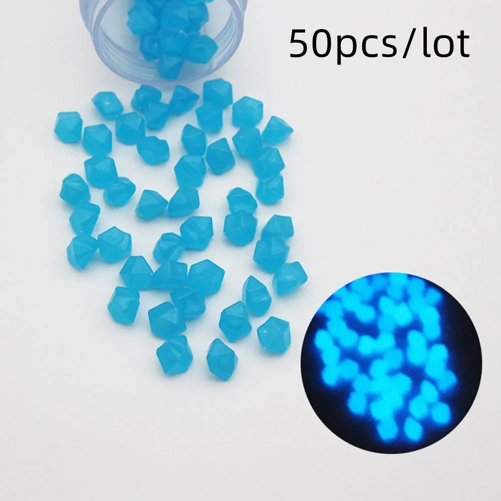 Glowing pebbles for aquarium decoration
