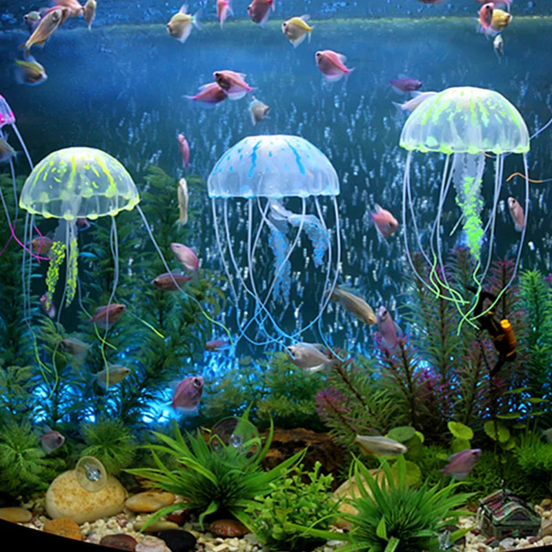 Glowing Jellyfish Aquarium Decorations