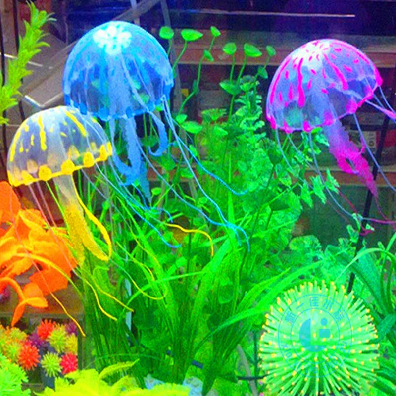 Glowing Jellyfish Aquarium Decorations
