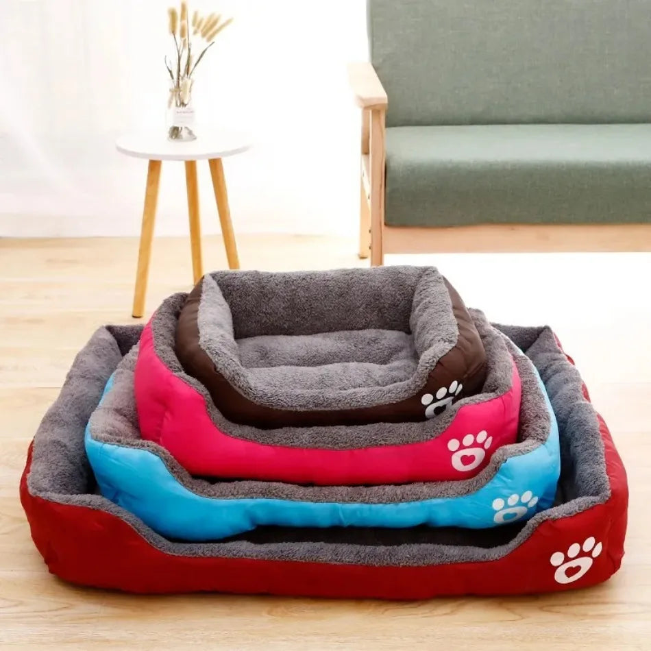 Large Pet Bed Square Plush