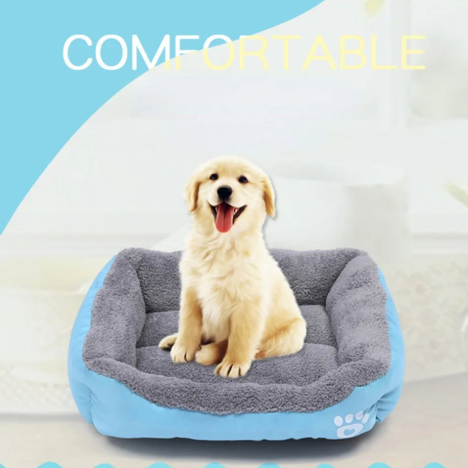 Large Pet Bed Square Plush
