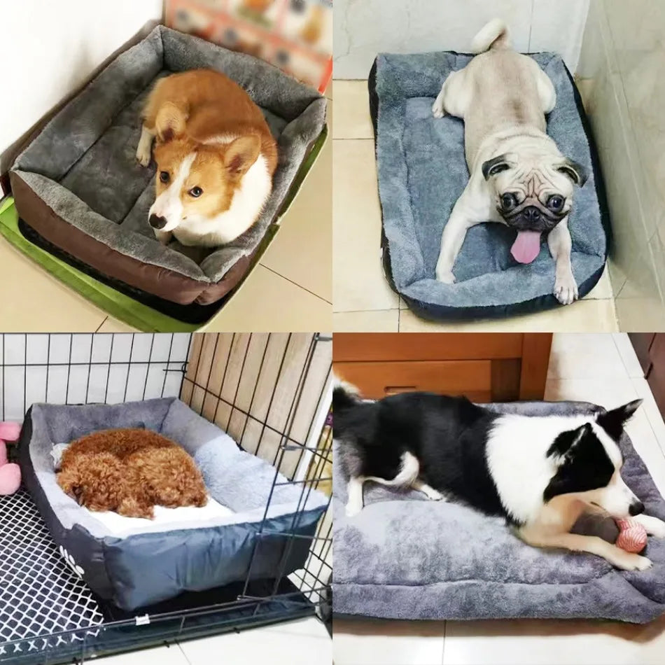 Large Pet Bed Square Plush