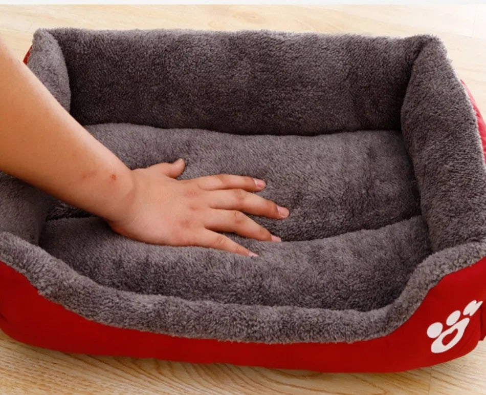 Large Pet Bed Square Plush