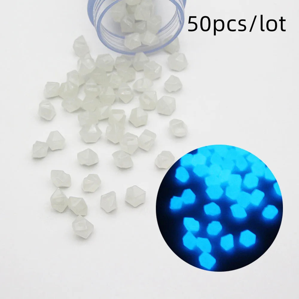Glowing pebbles for aquarium decoration