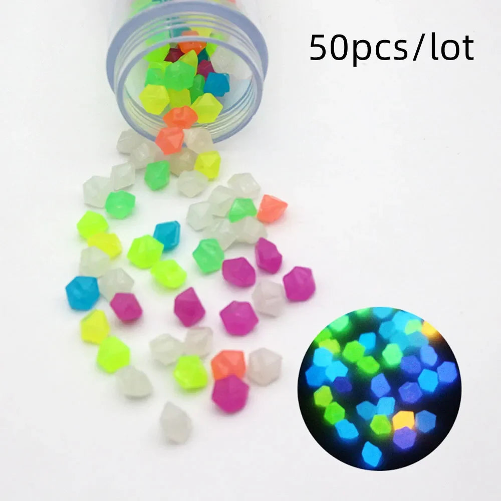 Glowing pebbles for aquarium decoration