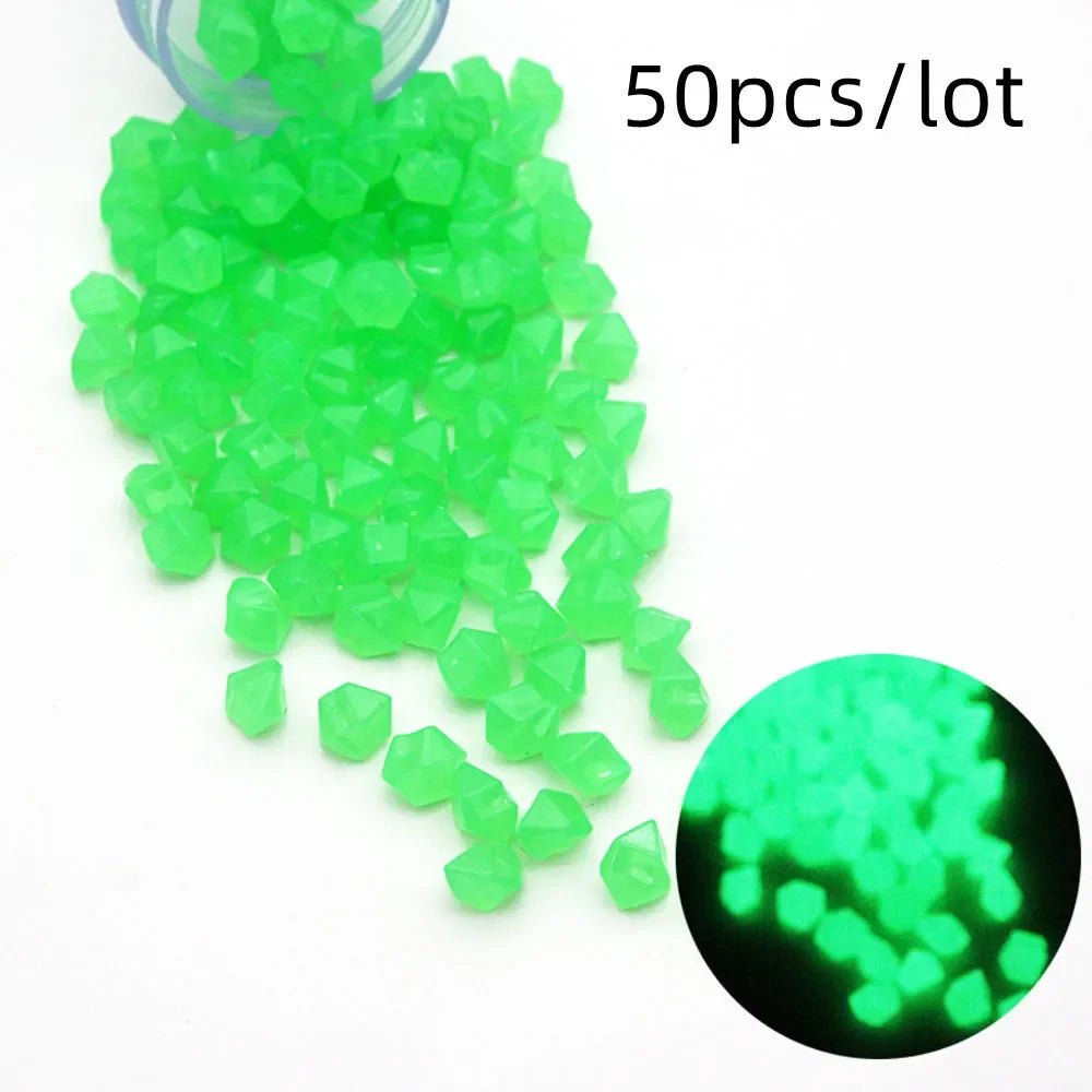 Glowing pebbles for aquarium decoration