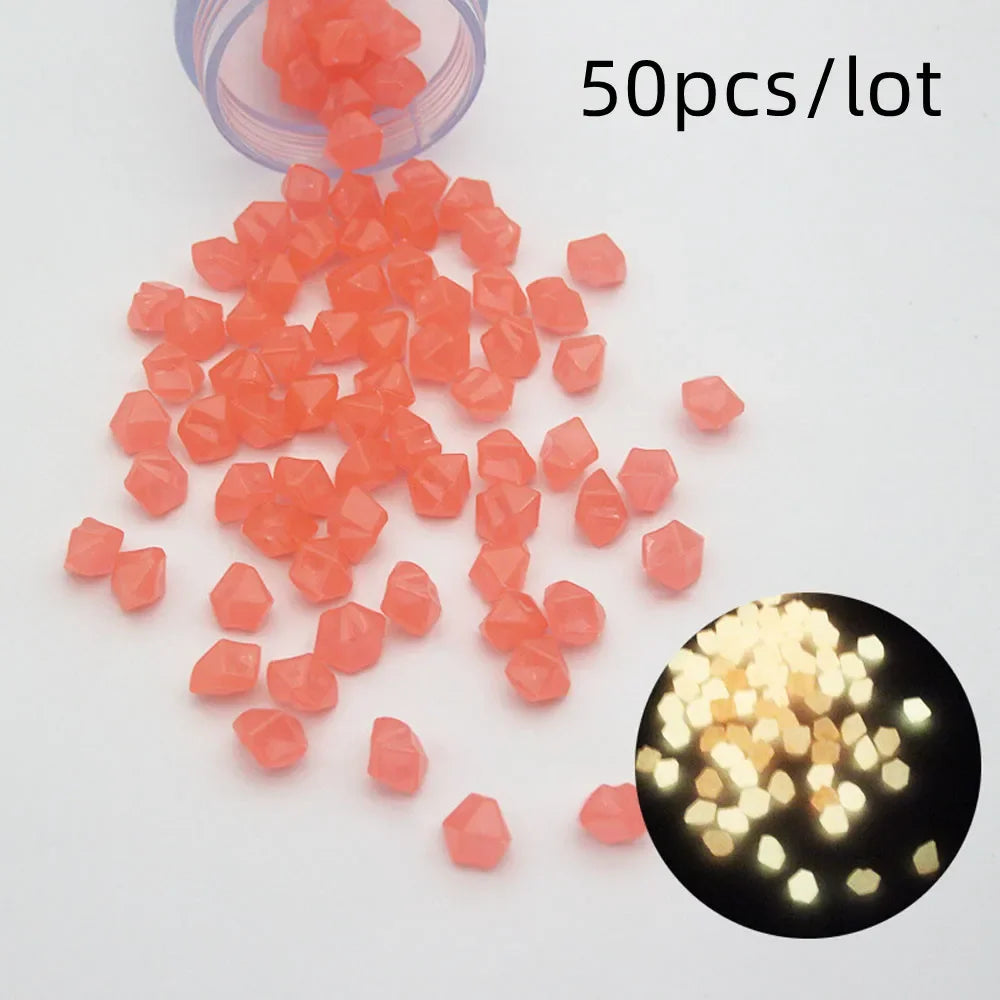Glowing pebbles for aquarium decoration
