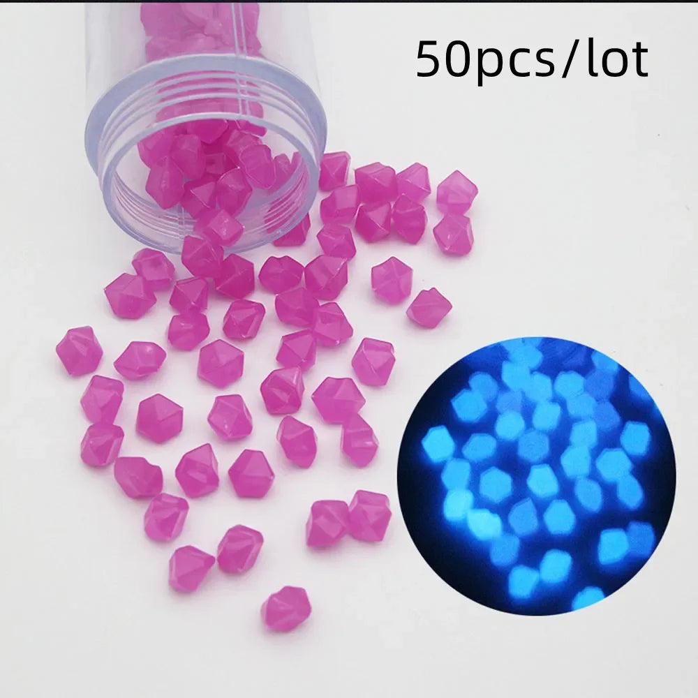 Glowing pebbles for aquarium decoration