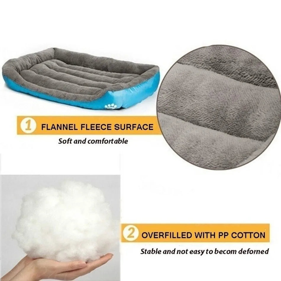 Large Pet Bed Square Plush