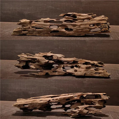 Fish Tank Decorations Natural Porous Wooden