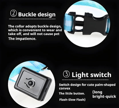 Dog Collar Nylon LED