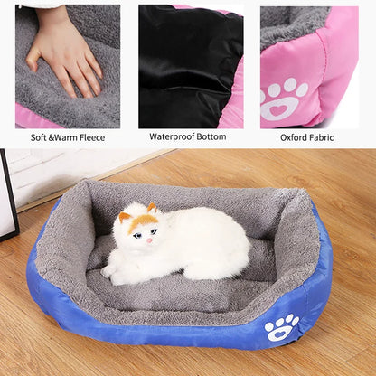 Large Pet Bed Square Plush