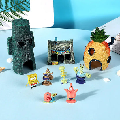 Spongebobs Figures Fish Tank Decoration