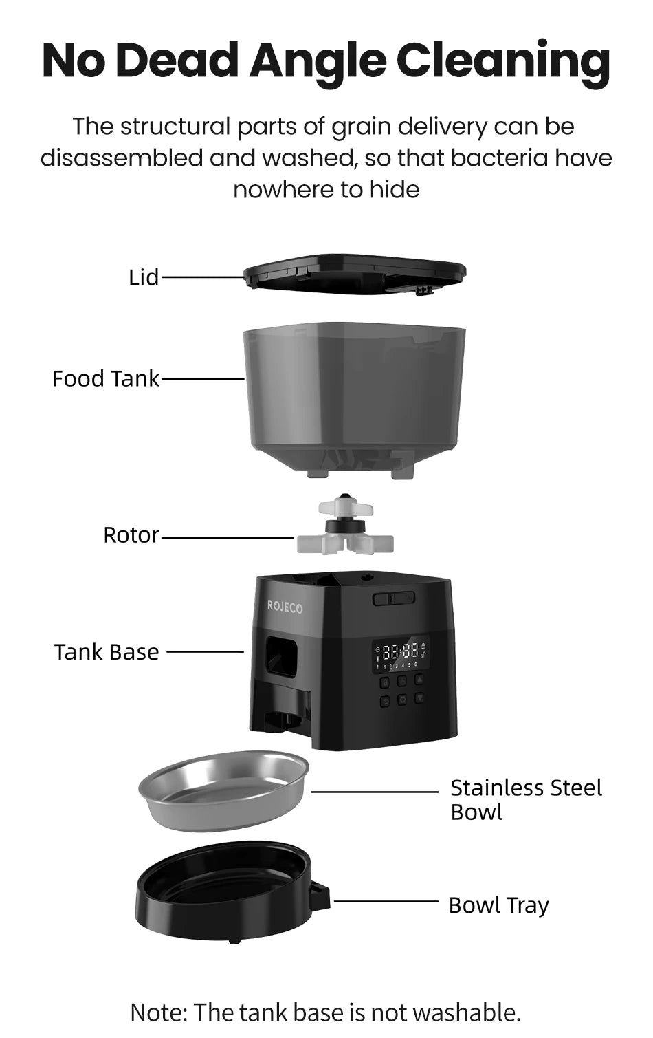 ROJECO 2L Automatic Feeder For Cats