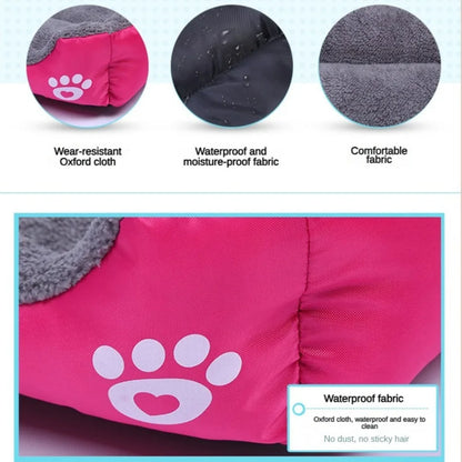 Large Pet Bed Square Plush