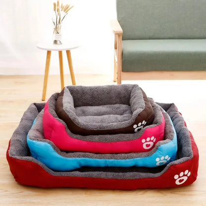 Large Pet Bed Square Plush