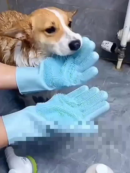 Pet Grooming Cleaning Silicon Gloves