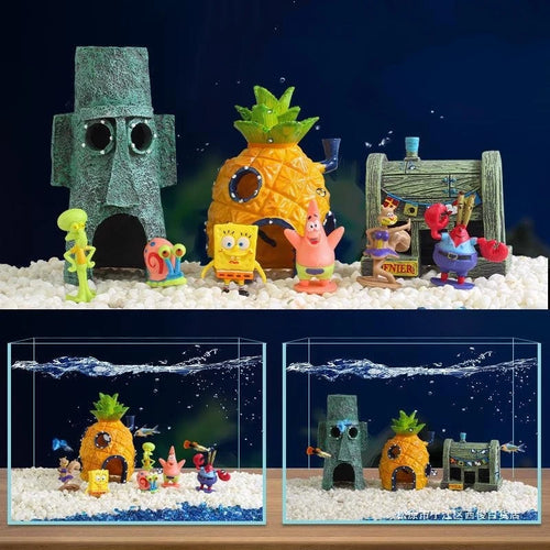 Spongebobs Figures Fish Tank Decoration
