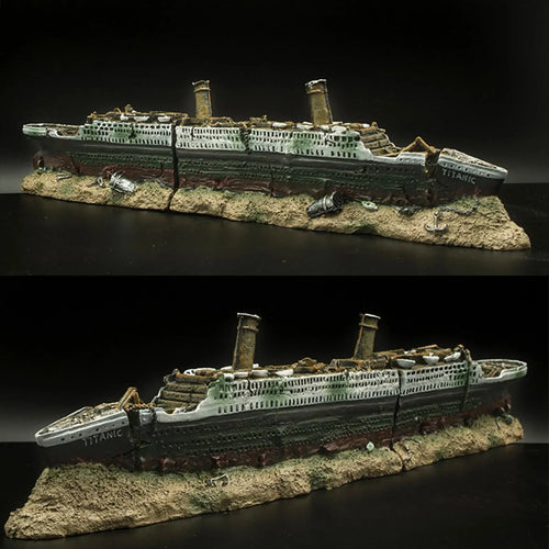 Aquarium Fish Tank Titanic Boat Decorations