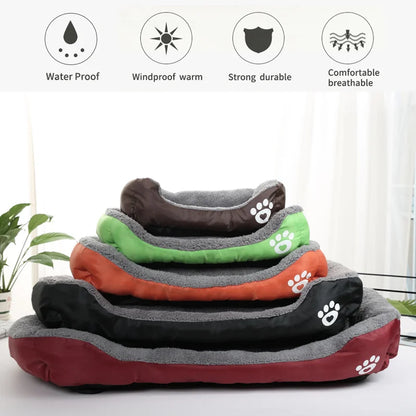 Large Pet Bed Square Plush