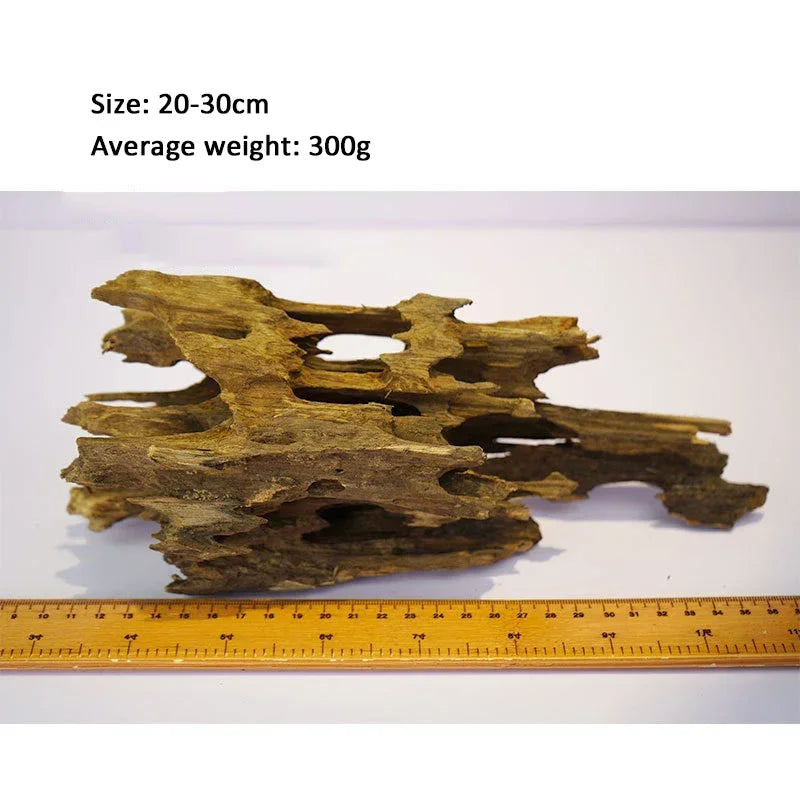 Fish Tank Decorations Natural Porous Wooden